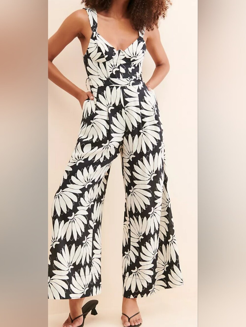 Farm Rio Copacabana Linen Blend Jumpsuit